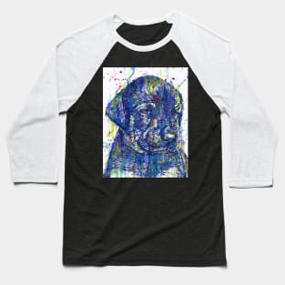 DOBERMANN PUPPY watercolor and ink portrait.2 Baseball T-Shirt